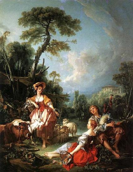 Francois Boucher A Summer Pastoral